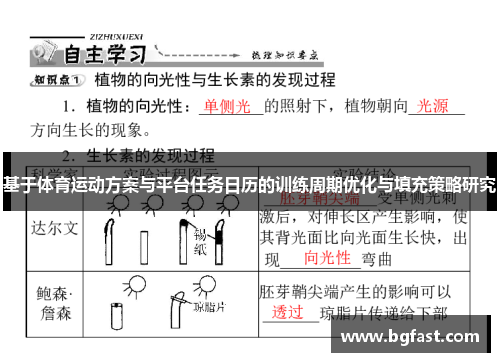 基于体育运动方案与平台任务日历的训练周期优化与填充策略研究